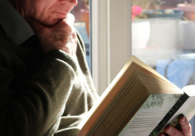 Man reading a book