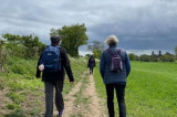 Dean and Bishop along the walk